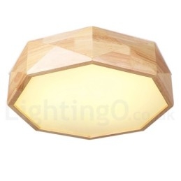Ściemnialna lampa sufitowa z drewna z akrylowym kloszem Lampa sufitowa w stylu nordyckim
