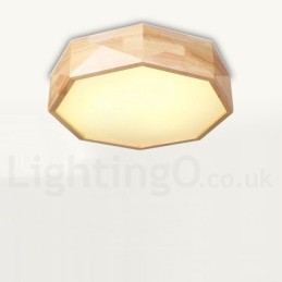 Ściemnialna lampa sufitowa z drewna z akrylowym kloszem Lampa sufitowa w stylu nordyckim