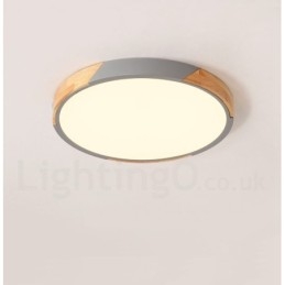 Ściemnialna lampa sufitowa Macaron Multi Colors Wood Ultra cienka z akrylowym kloszem Lampa sufitowa w stylu nordyckim