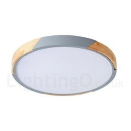 Ściemnialna lampa sufitowa Macaron Multi Colors Wood Ultra cienka z akrylowym kloszem Lampa sufitowa w stylu nordyckim