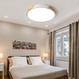 Ściemnialna lampa sufitowa Macaron Multi Colors Wood Ultra cienka z akrylowym kloszem Lampa sufitowa w stylu nordyckim
