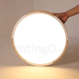 Ściemnialna lampa sufitowa Macaron Multi Colors Wood Ultra cienka z akrylowym kloszem Lampa sufitowa w stylu nordyckim
