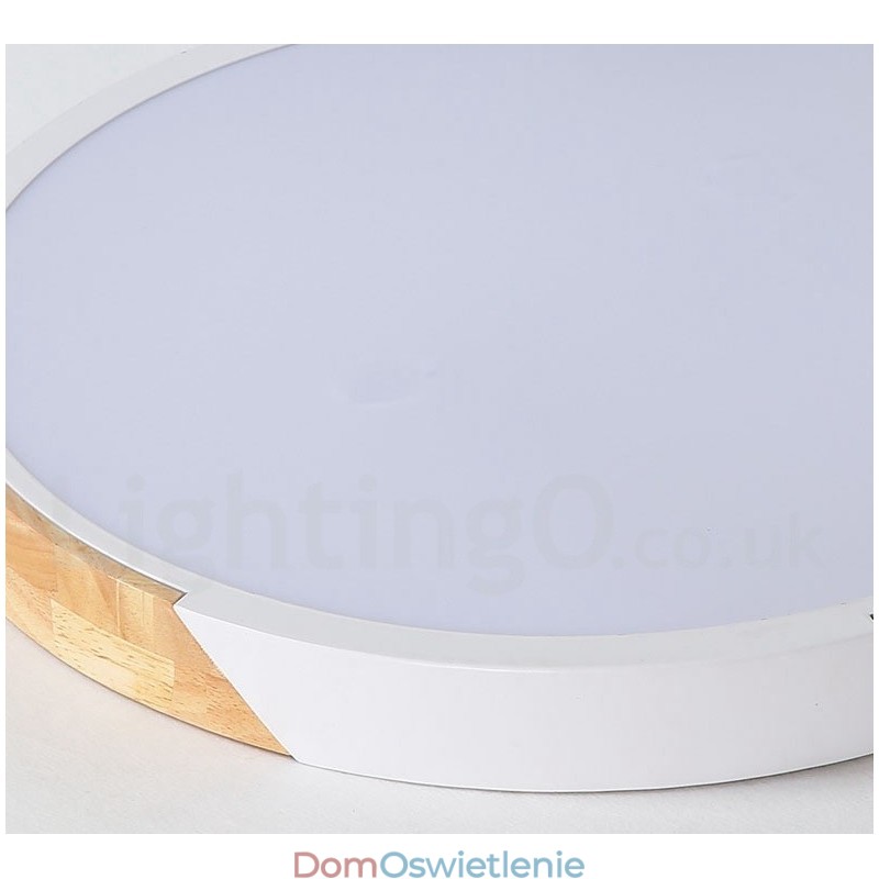 Ściemnialna lampa sufitowa Macaron Multi Colors Wood Ultra cienka z akrylowym kloszem Lampa sufitowa w stylu nordyckim