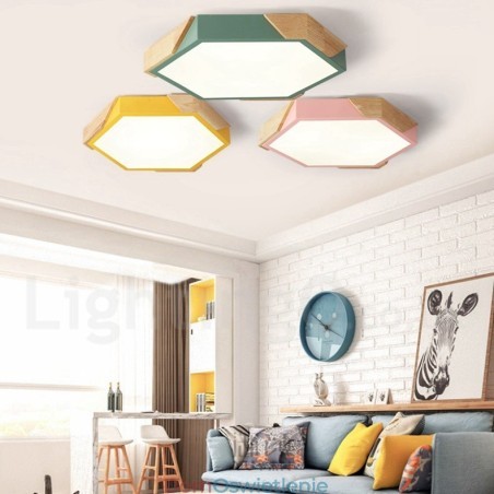 Ściemnialna Macaron Ultra cienka wielokolorowa lampa sufitowa z drewna z akrylowym kloszem Lampa sufitowa w stylu nordyckim Ściemnialna Macaron Ultra cienka wielokolorowa lampa sufitowa z drewna z akrylowym kloszem Lampa sufitowa w stylu nordyckim