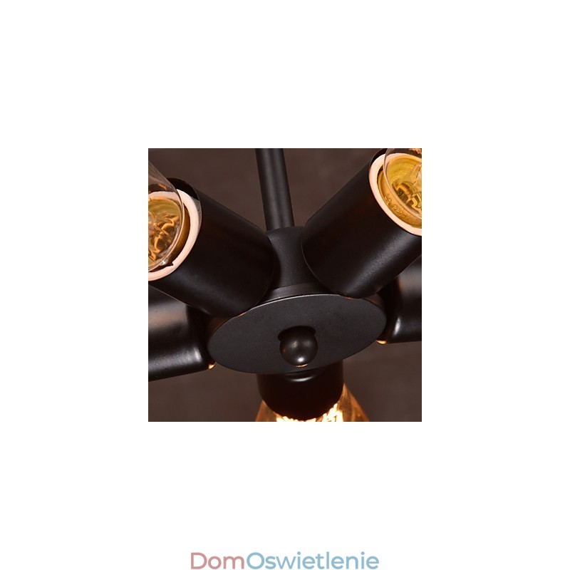 Lampa wisząca 4 światła w stylu rustykalnym z kutego żelaza