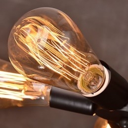 Lampa wisząca 4 światła w stylu rustykalnym z kutego żelaza