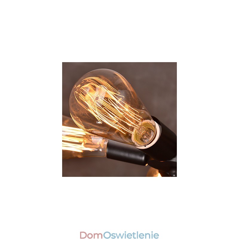 Lampa wisząca 4 światła w stylu rustykalnym z kutego żelaza