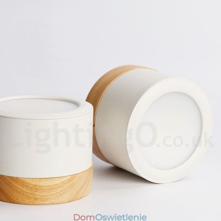 Drewniana nowoczesna lampa sufitowa Mini z kloszem akrylowym Specjalnie zaprojektowana, może być również używana jako lampa ścienna Drewniana nowoczesna lampa sufitowa Mini z kloszem akrylowym Specjalnie zaprojektowana, może być również używana jako lampa ścienna