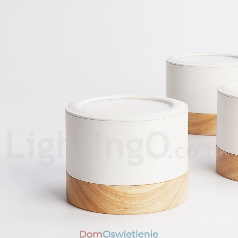 Drewniana nowoczesna lampa sufitowa Mini z kloszem akrylowym Specjalnie zaprojektowana, może być również używana jako lampa ścienna