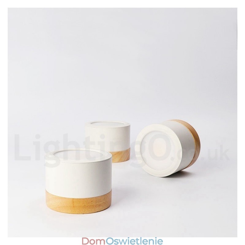 Drewniana nowoczesna lampa sufitowa Mini z kloszem akrylowym Specjalnie zaprojektowana, może być również używana jako lampa ścienna
