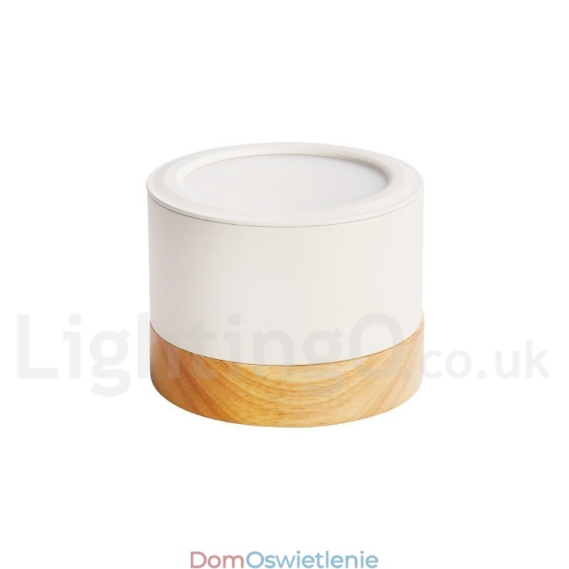 Drewniana nowoczesna lampa sufitowa Mini z kloszem akrylowym Specjalnie zaprojektowana, może być również używana jako lampa ścienna