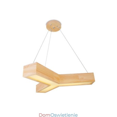 Drewniana nowoczesna lampa wisząca w kształcie trójkąta Drewniana nowoczesna lampa wisząca w kształcie trójkąta