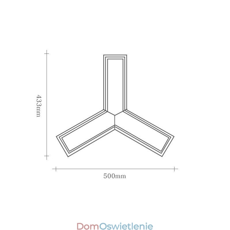 Drewniana nowoczesna lampa wisząca w kształcie trójkąta