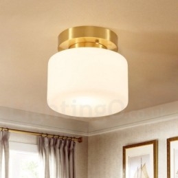 Retro Vintage Flush Mount Lampa Sufitowa z Kloszem