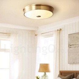 Retro Vintage Flush Mount Lampa Sufitowa z Kloszem Szklanym