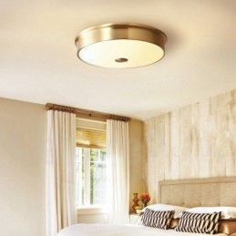 Retro Vintage Flush Mount Lampa Sufitowa z Kloszem Szklanym