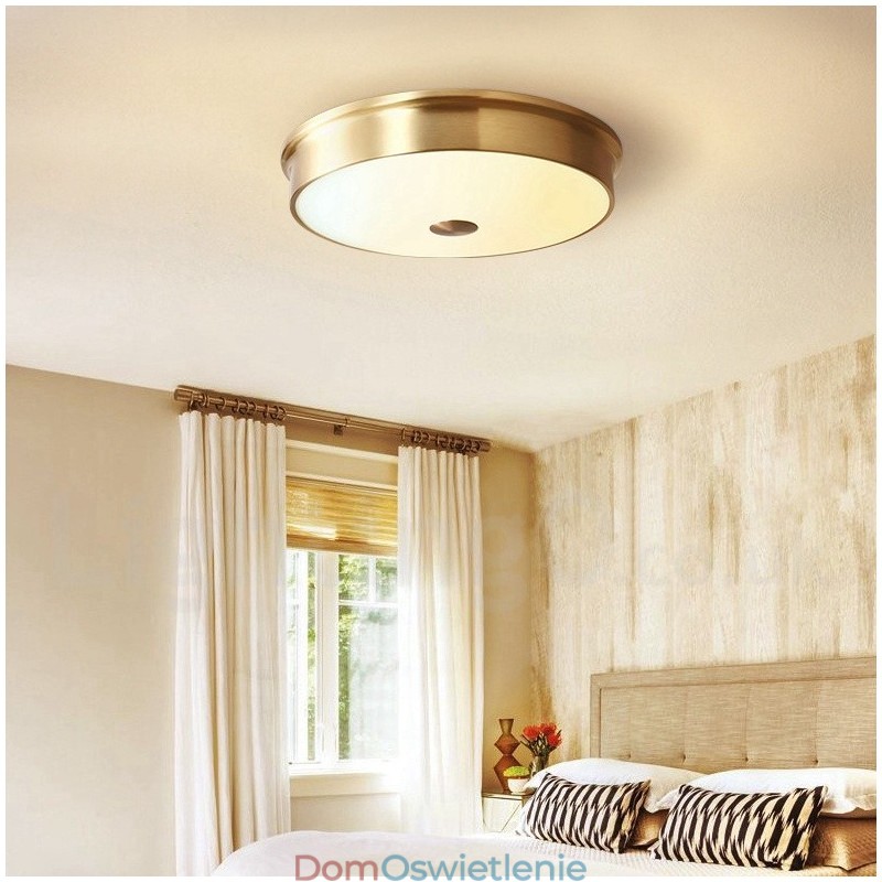 Retro Vintage Flush Mount Lampa Sufitowa z Kloszem Szklanym