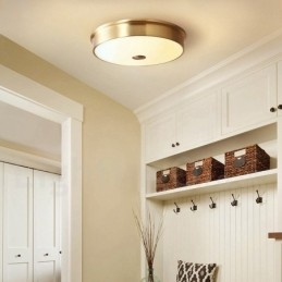 Retro Vintage Flush Mount Lampa Sufitowa z Kloszem Szklanym