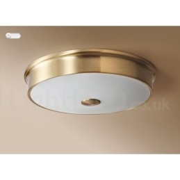 Retro Vintage Flush Mount Lampa Sufitowa z Kloszem Szklanym
