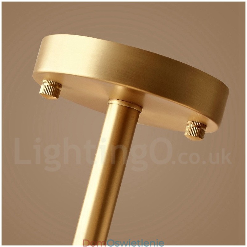 4 światła Pure Brass Modern Contemporary Simple Rustic Retro Vintage Flush Mount Sufitowa lampa z kloszami szklanymi