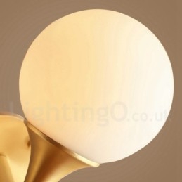 4 światła Pure Brass Modern Contemporary Simple Rustic Retro Vintage Flush Mount Sufitowa lampa z kloszami szklanymi