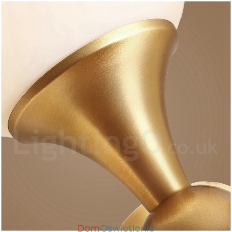 4 światła Pure Brass Modern Contemporary Simple Rustic Retro Vintage Flush Mount Sufitowa lampa z kloszami szklanymi