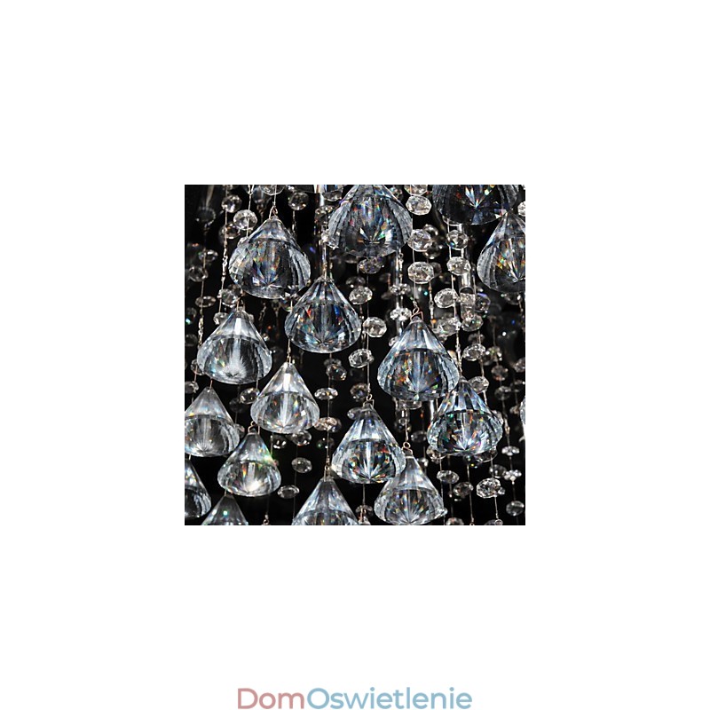 Tradycyjny klasyczny kryształowy chromowany metalowy żyrandol