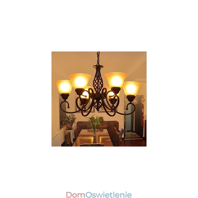 Rustykalny domek Vintage Retro Metalowy żyrandol dla dzieci