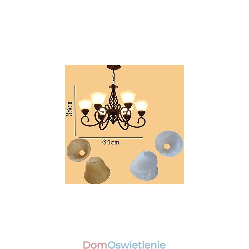 Rustykalny domek Vintage Retro Metalowy żyrandol dla dzieci