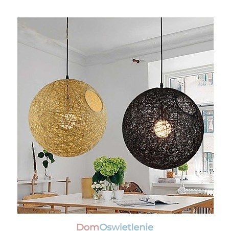 Wiejska prosta nowoczesna lampa pasterska lampa rattanowa żyrandol z kulą konopną Wiejska prosta nowoczesna lampa pasterska lampa rattanowa żyrandol z kulą konopną