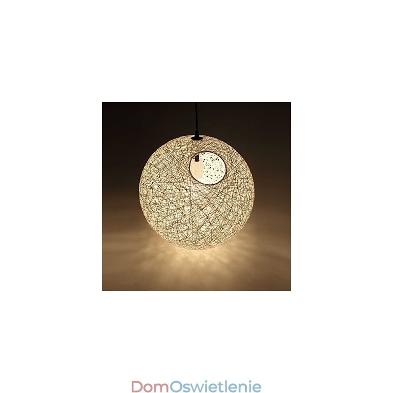 Wiejska prosta nowoczesna lampa pasterska lampa rattanowa żyrandol z kulą konopną