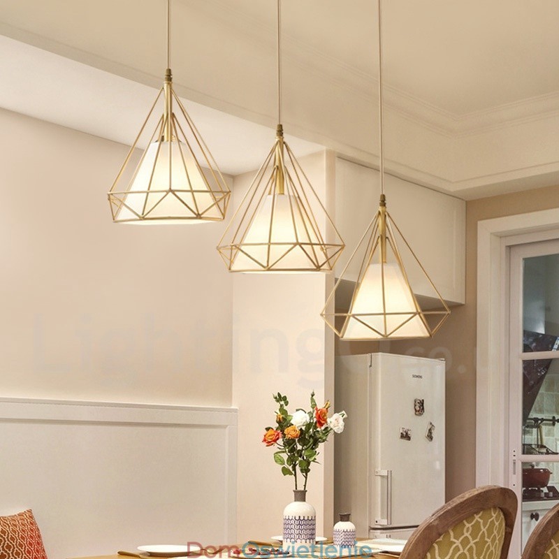 Wisząca lampa rustykalna Lodge w stylu nordyckim z czystego mosiądzu z kloszem z tkaniny