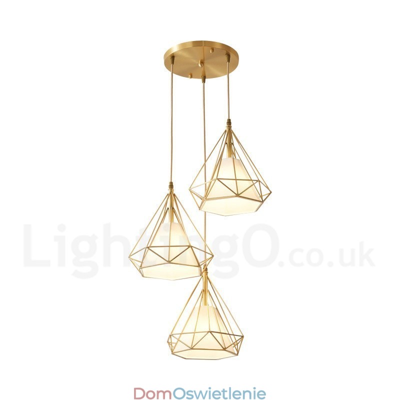 Wisząca lampa rustykalna Lodge w stylu nordyckim z czystego mosiądzu z kloszem z tkaniny