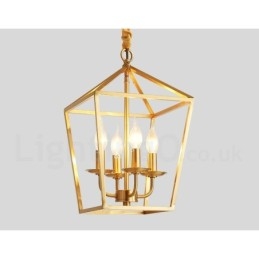 Czysta mosiężna lampa wisząca w stylu rustykalnym Lodge w stylu nordyckim