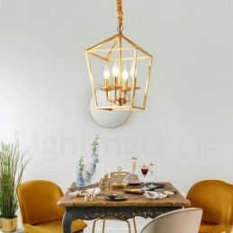 Czysta mosiężna lampa wisząca w stylu rustykalnym Lodge w stylu nordyckim