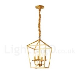 Czysta mosiężna lampa wisząca w stylu rustykalnym Lodge w stylu nordyckim