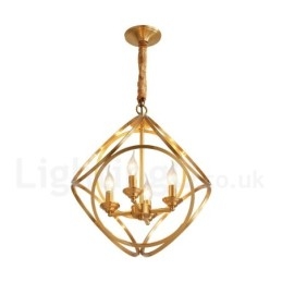 Czysta mosiężna lampa wisząca w stylu rustykalnym Lodge w stylu nordyckim