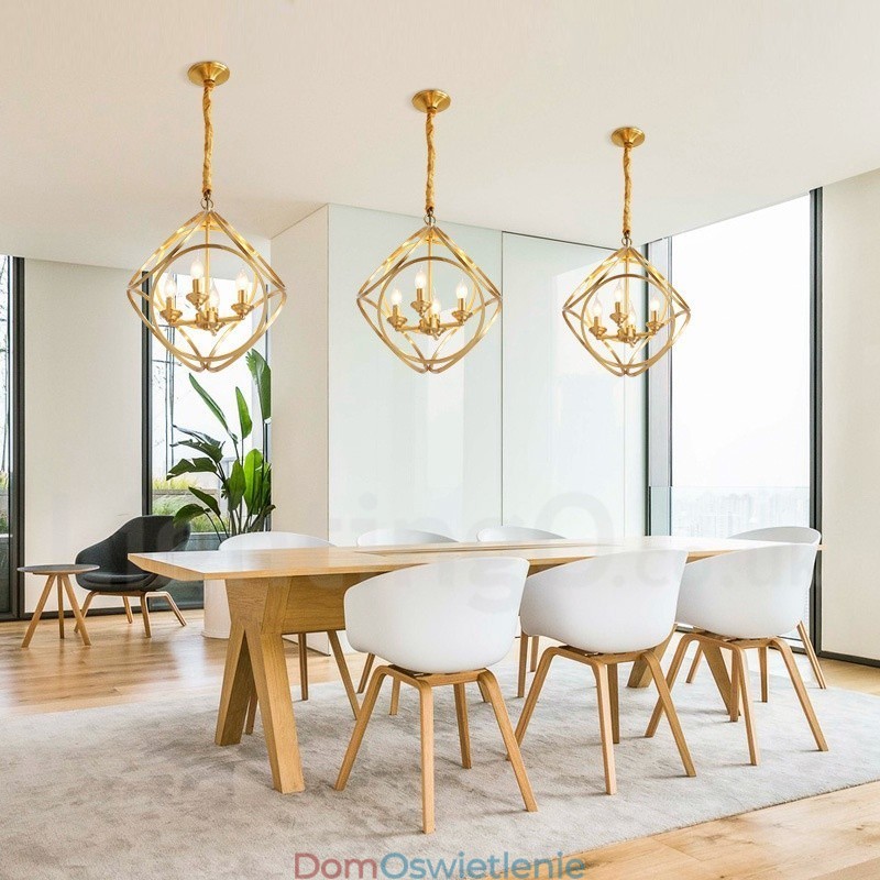 Czysta mosiężna lampa wisząca w stylu rustykalnym Lodge w stylu nordyckim