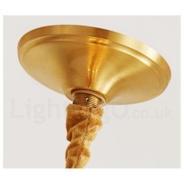 Czysta mosiężna lampa wisząca w stylu rustykalnym Lodge w stylu nordyckim