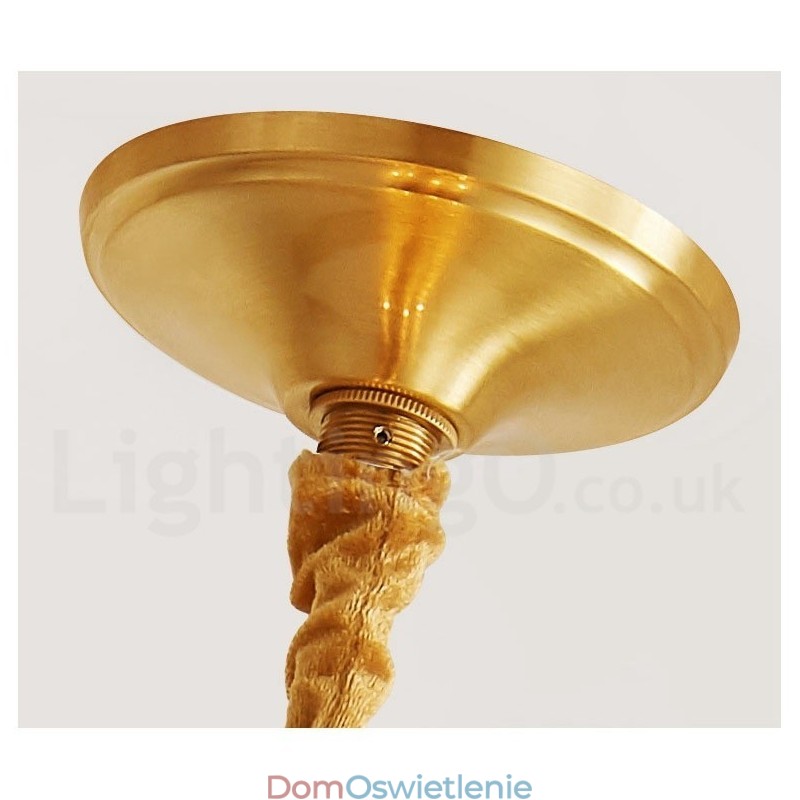 Czysta mosiężna lampa wisząca w stylu rustykalnym Lodge w stylu nordyckim