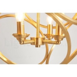 Czysta mosiężna lampa wisząca w stylu rustykalnym Lodge w stylu nordyckim