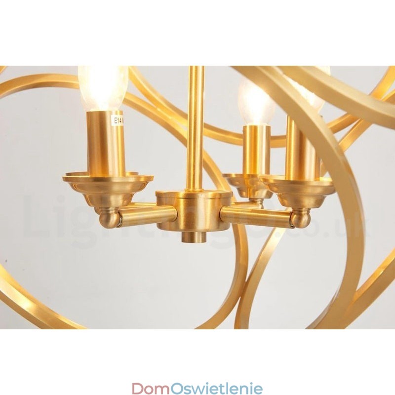 Czysta mosiężna lampa wisząca w stylu rustykalnym Lodge w stylu nordyckim