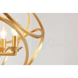 Czysta mosiężna lampa wisząca w stylu rustykalnym Lodge w stylu nordyckim