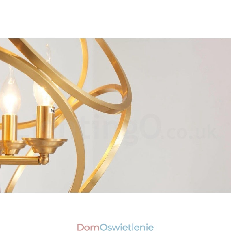 Czysta mosiężna lampa wisząca w stylu rustykalnym Lodge w stylu nordyckim