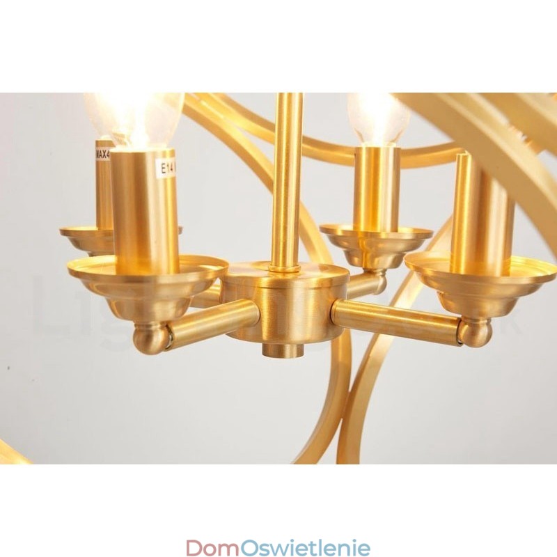 Czysta mosiężna lampa wisząca w stylu rustykalnym Lodge w stylu nordyckim