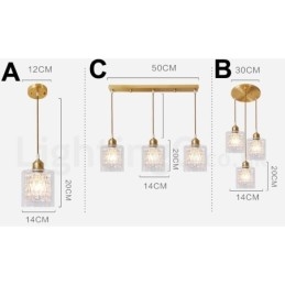 Wisząca lampa rustykalna Lodge w stylu nordyckim z czystego mosiądzu z kloszem szklanym