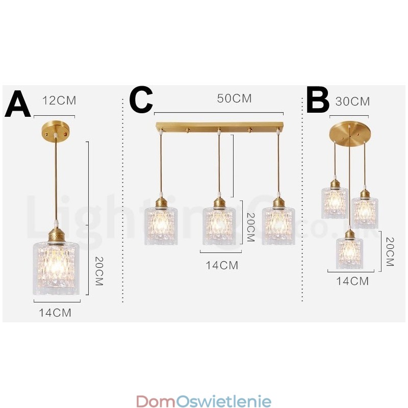 Wisząca lampa rustykalna Lodge w stylu nordyckim z czystego mosiądzu z kloszem szklanym