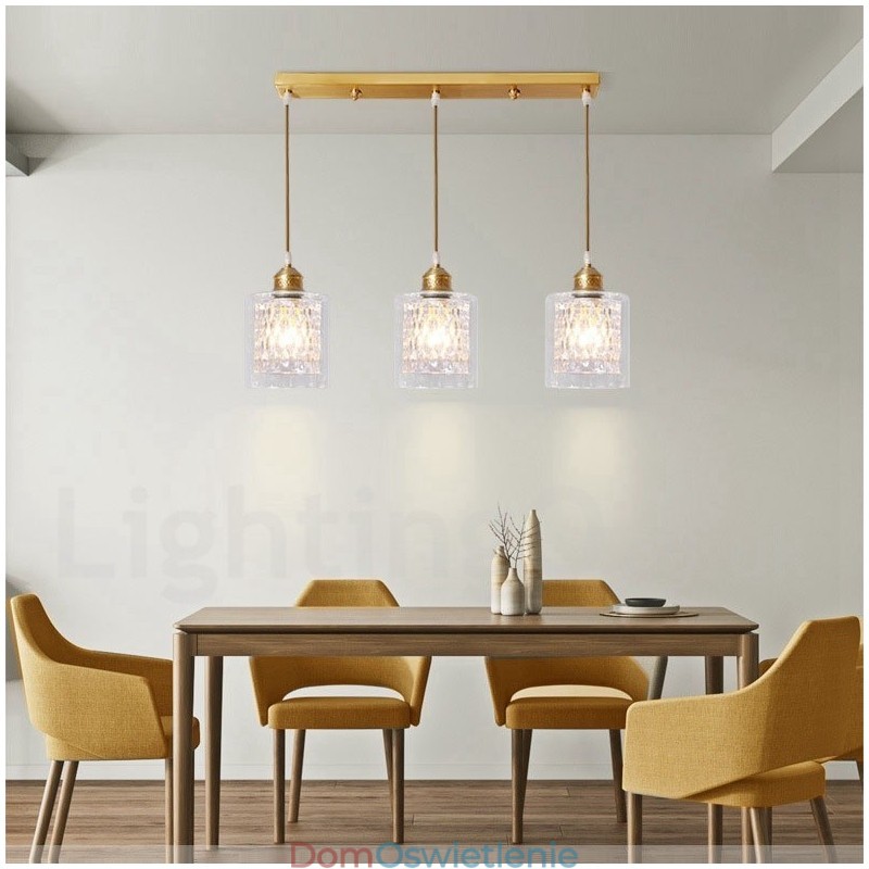 Wisząca lampa rustykalna Lodge w stylu nordyckim z czystego mosiądzu z kloszem szklanym
