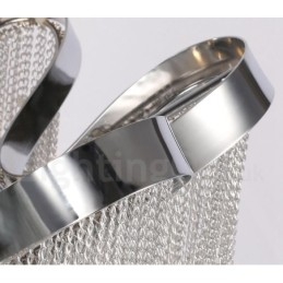 Aluminiowe frędzle żyrandol designerski wisząca lampa srebrny kolor