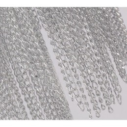 Aluminiowe frędzle żyrandol designerski wisząca lampa srebrny kolor